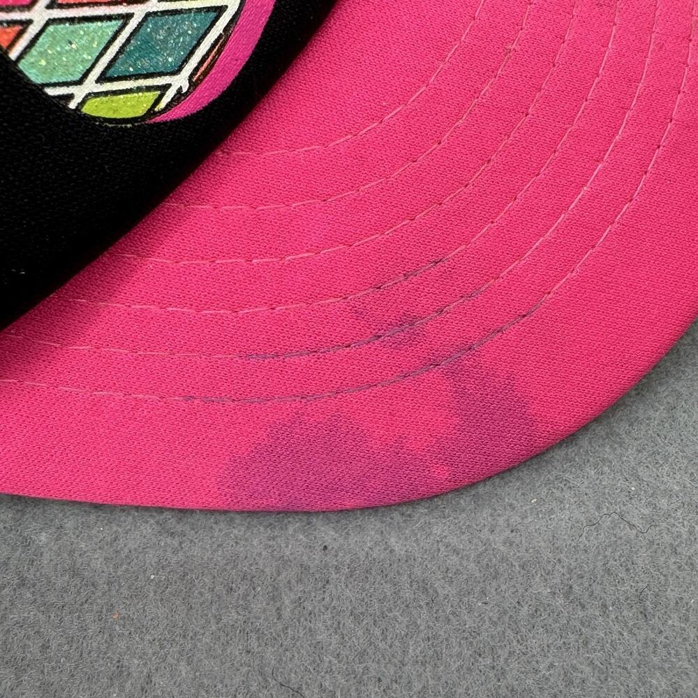 Nike SB Youth Trucker Hat Snapback Mesh Stripe Black Pink Cap Boys Adjustable - Picture 8 of 12
